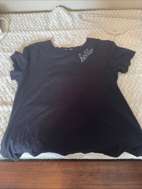 Threads 4 Thought Black Short Sleeve Tee with Shoulder Script